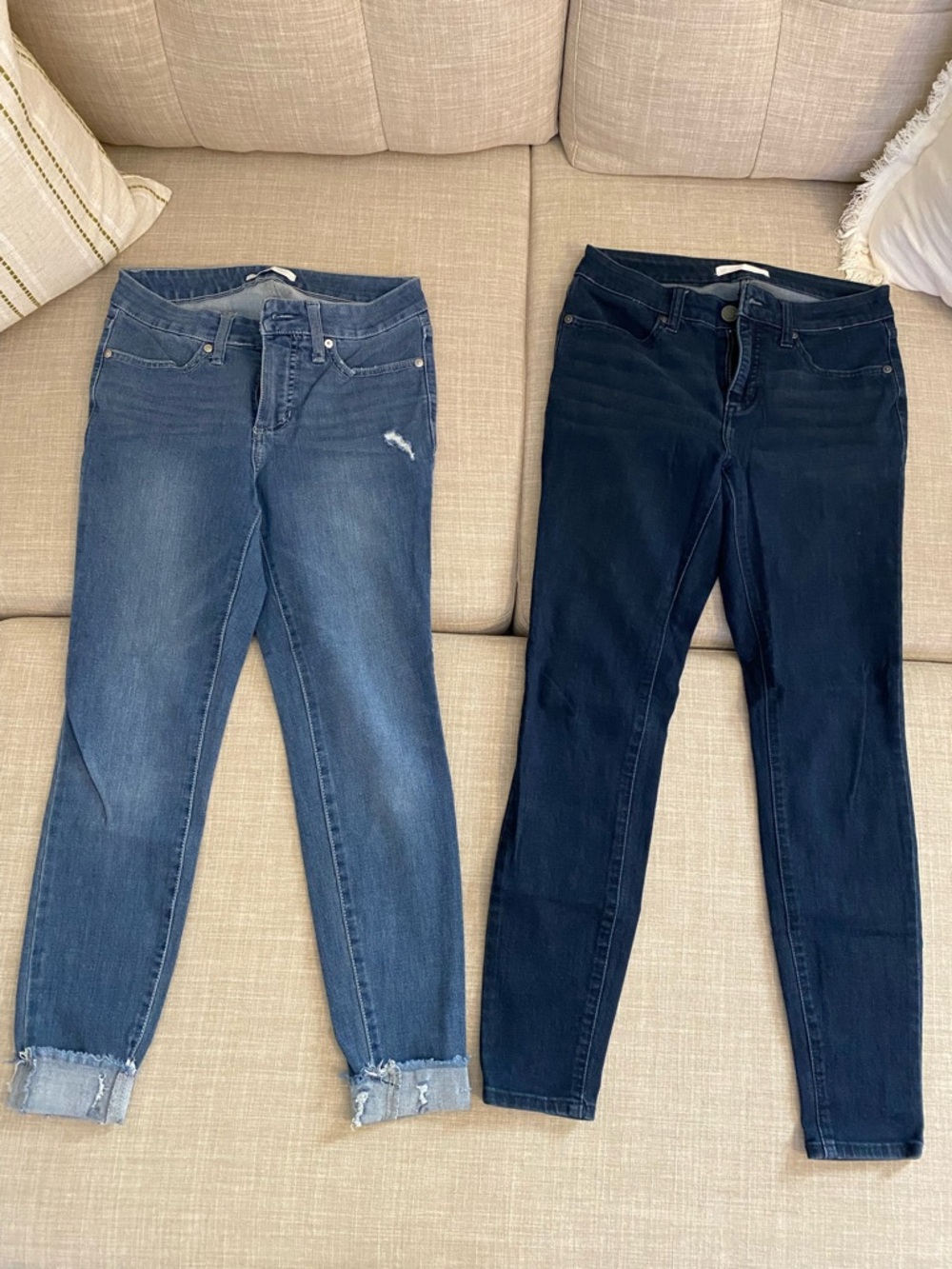 Bundle of Lauren Conrad Women’s Dark Blue & Medium Blue Stretch Jeans
